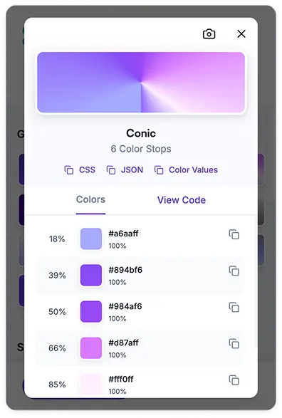 Gradients and solid colors extraction